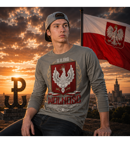 LONGSLEEVE PATRIOTYCZNY  WOLNOŚĆ